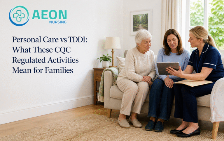 Personal care vs TDDI explained during a home-care planning conversation