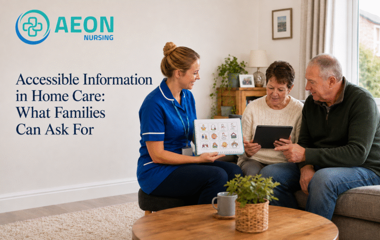 Accessible Information Standard in home care discussion about communication needs